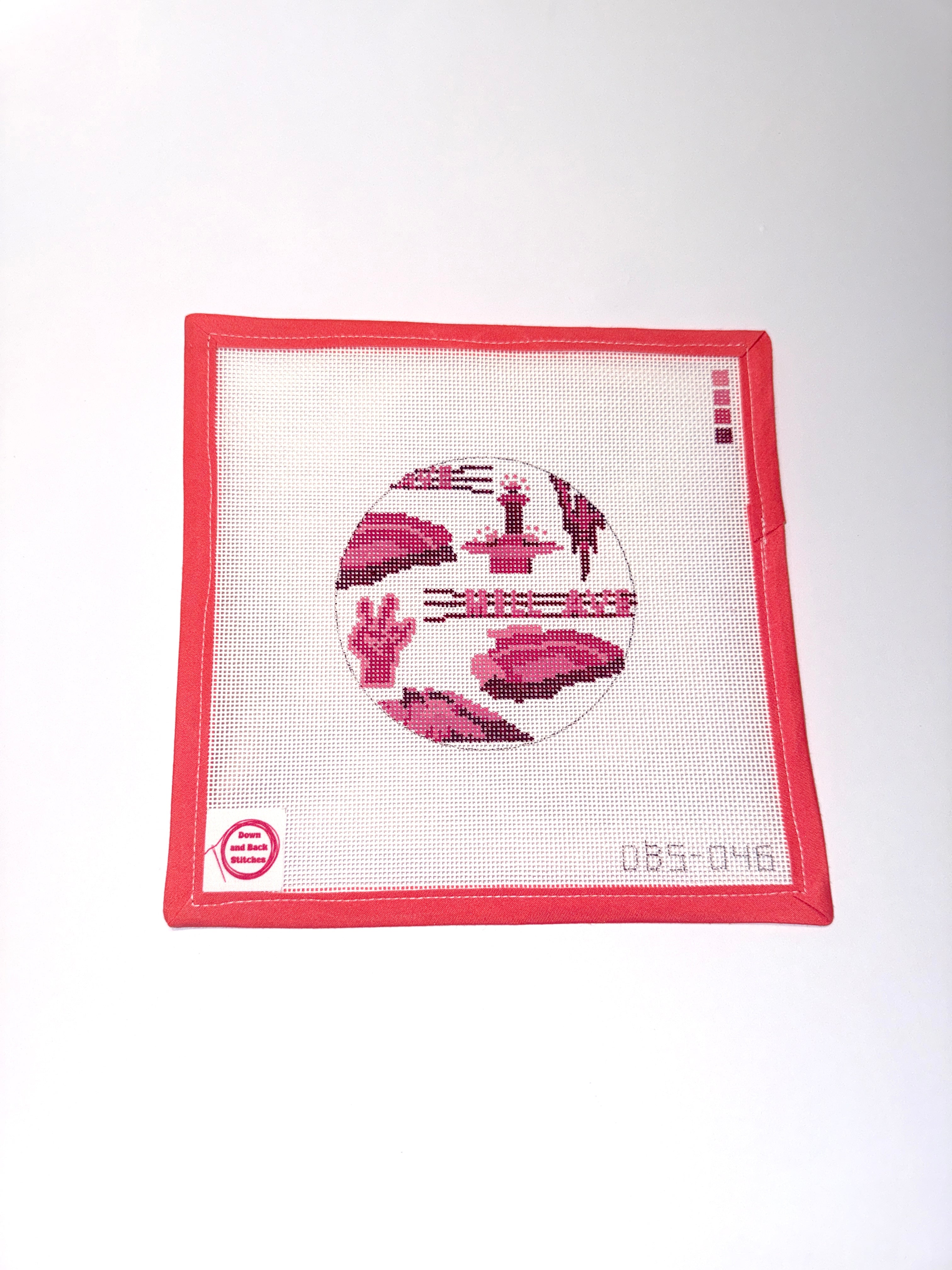 ASU maroon Toile Needlepoint Canvas
