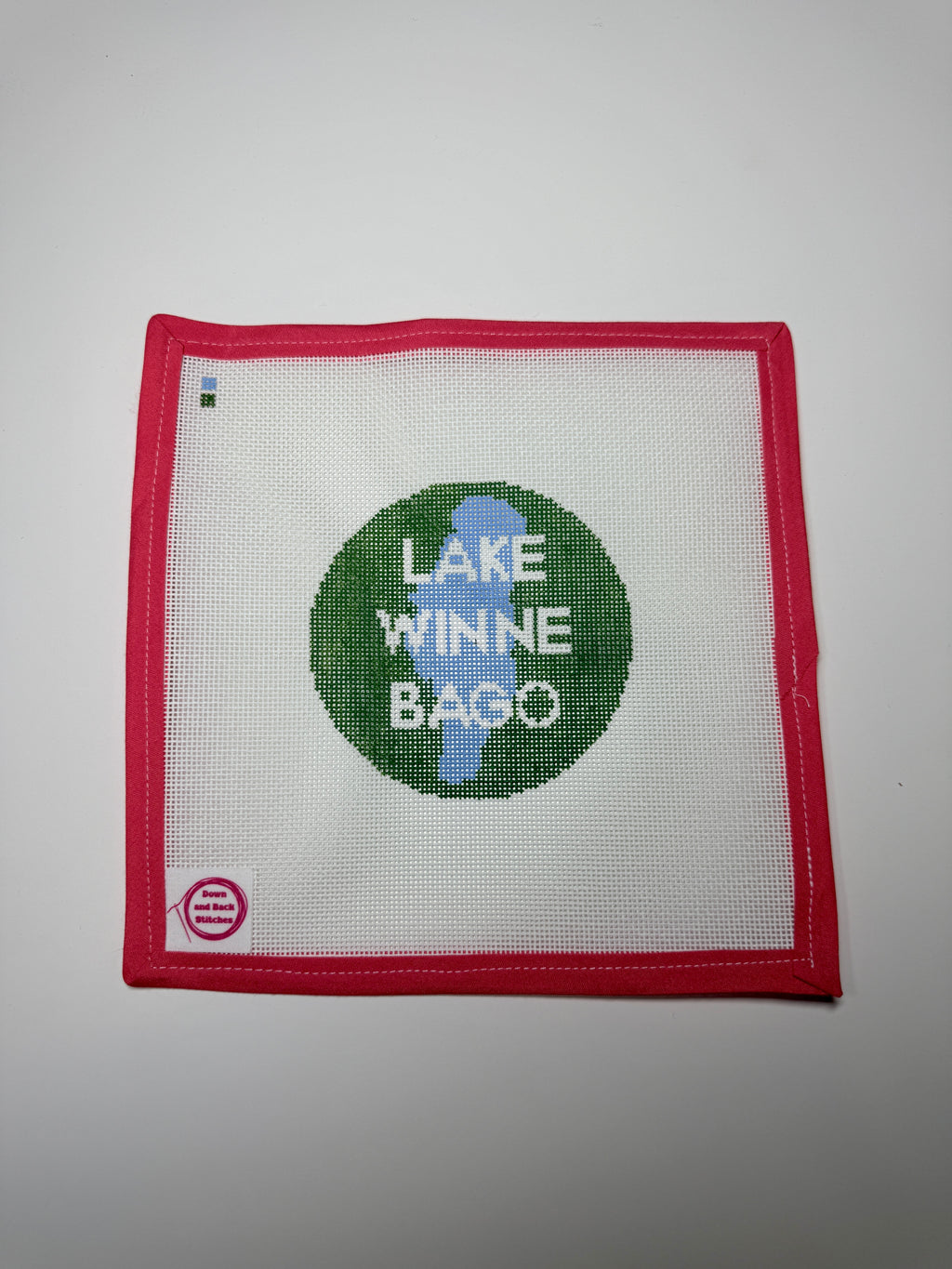 Lake Winnebago 4” Round Needlepoint Canvas