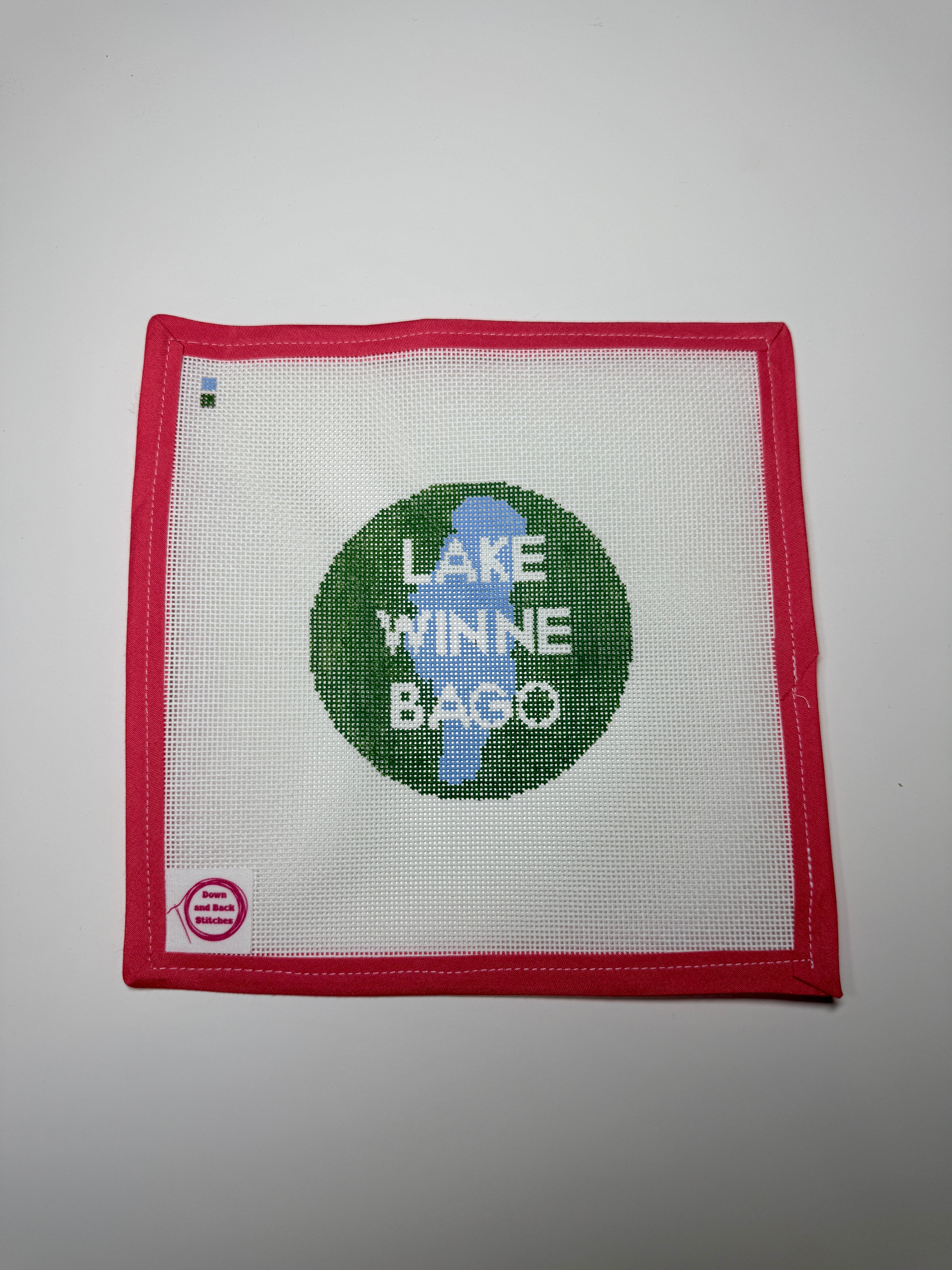 Lake Winnebago 4” Round Needlepoint Canvas