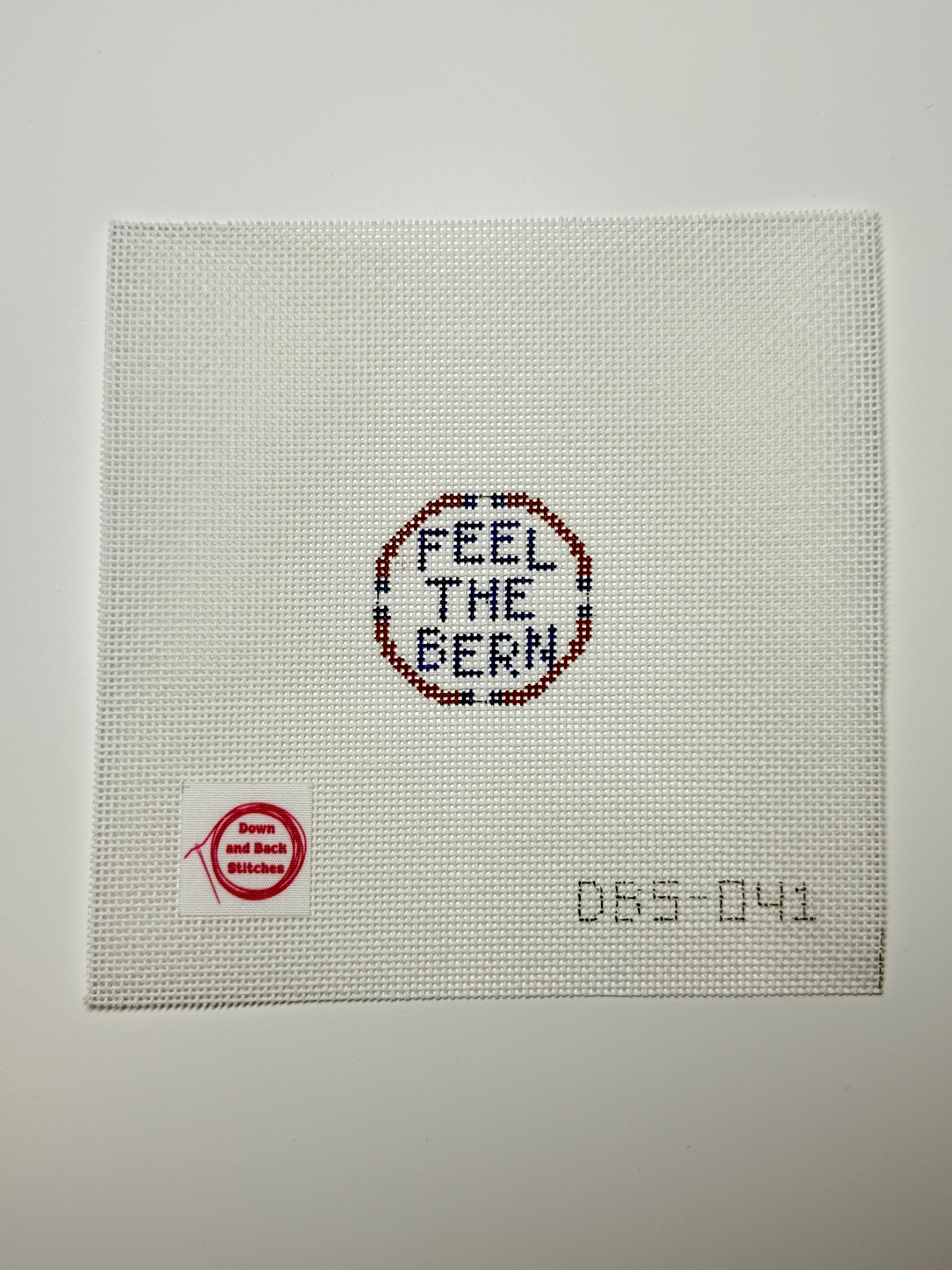 Feel The Bern bag charm canvas