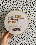 Am I Ethnic Enough? Framed Embroidery