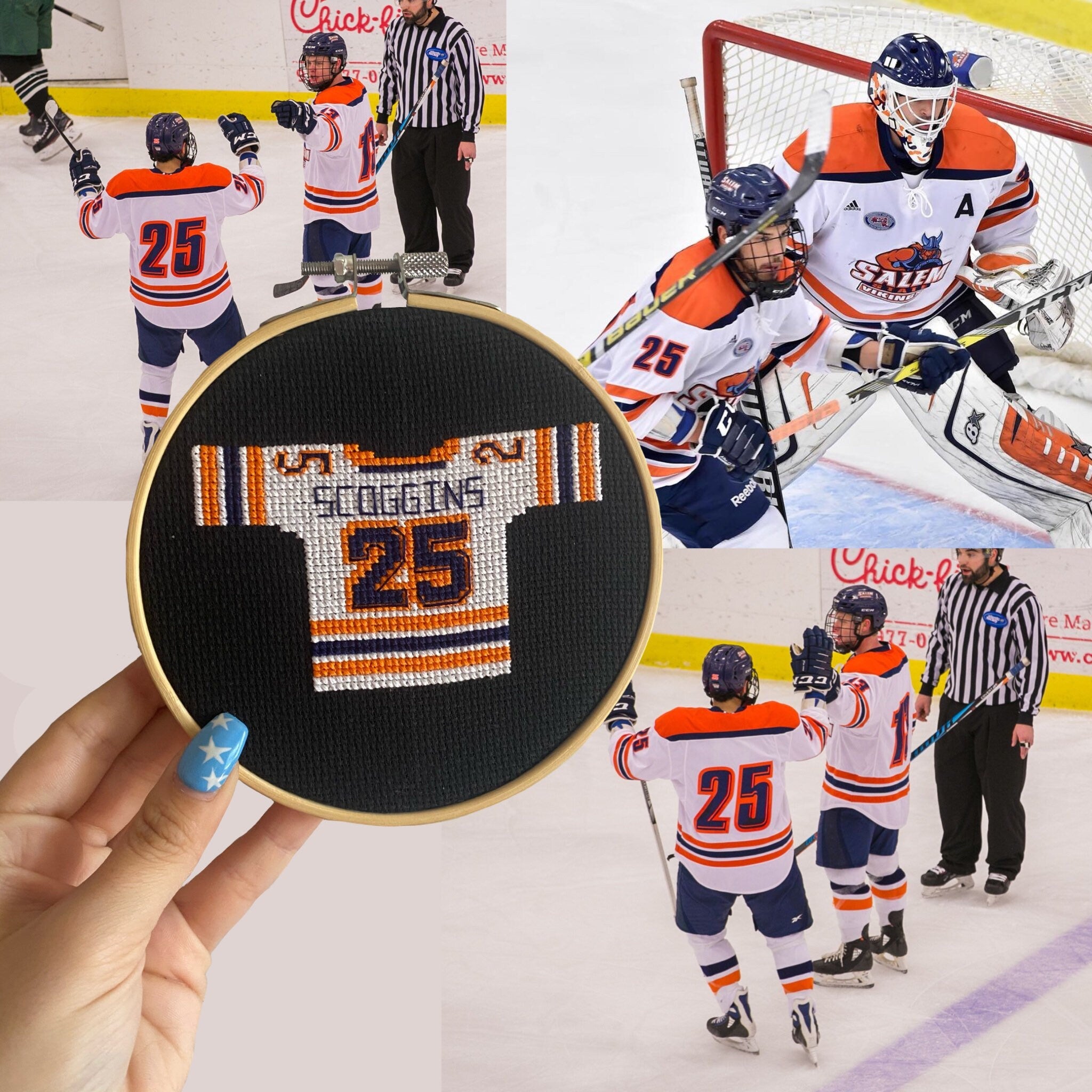 Custom Replica Hockey Jersey Cross Stitch