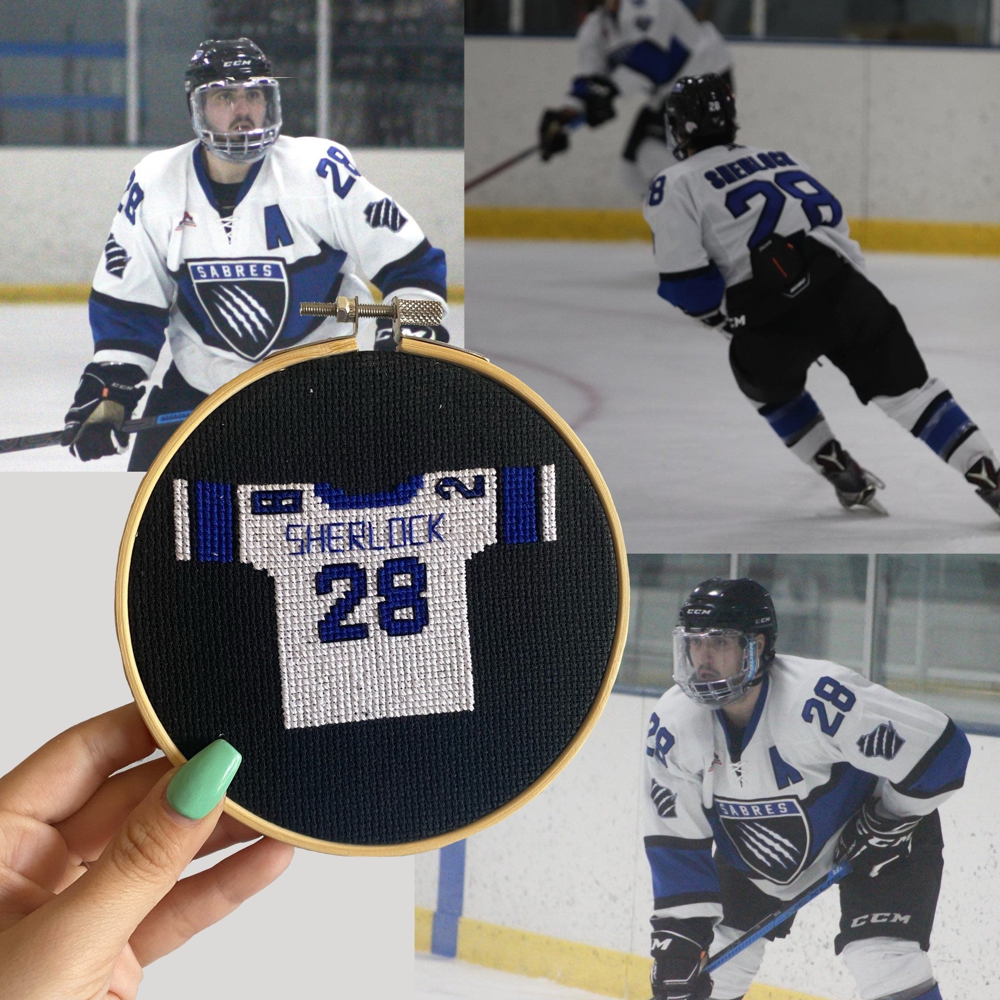 Custom Replica Hockey Jersey Cross Stitch