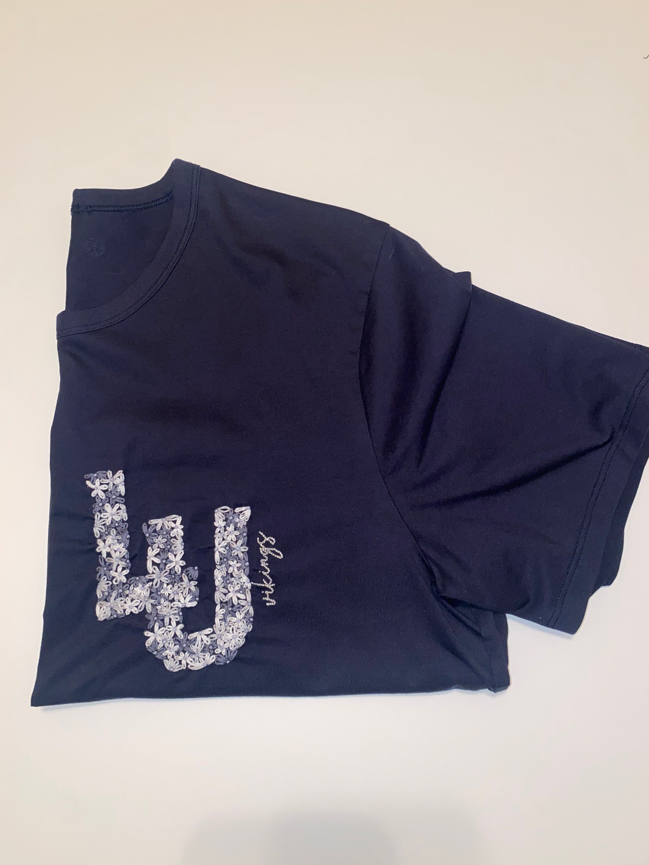 Custom Flower Embroidered School Shirt