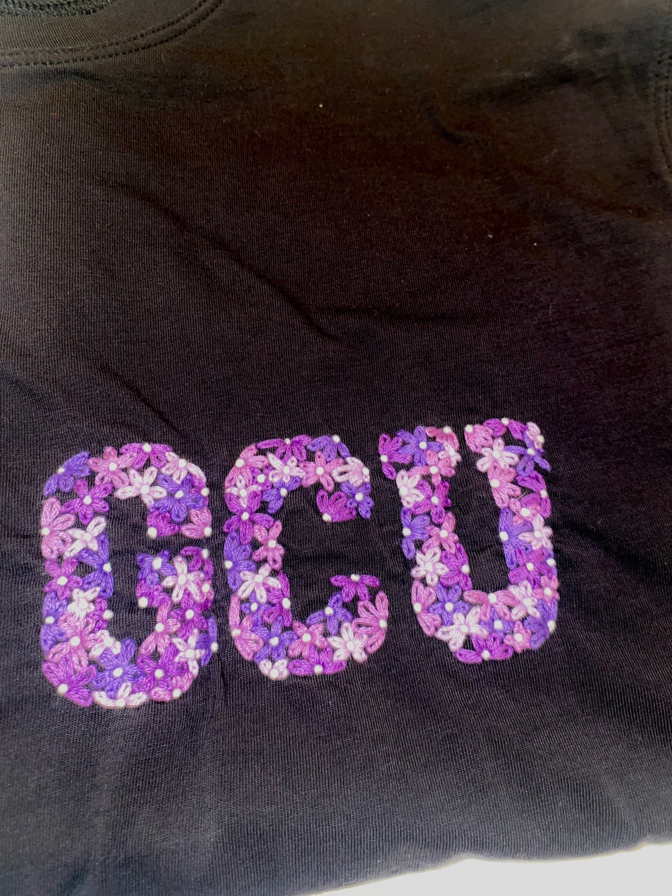 Custom Flower Embroidered School Shirt