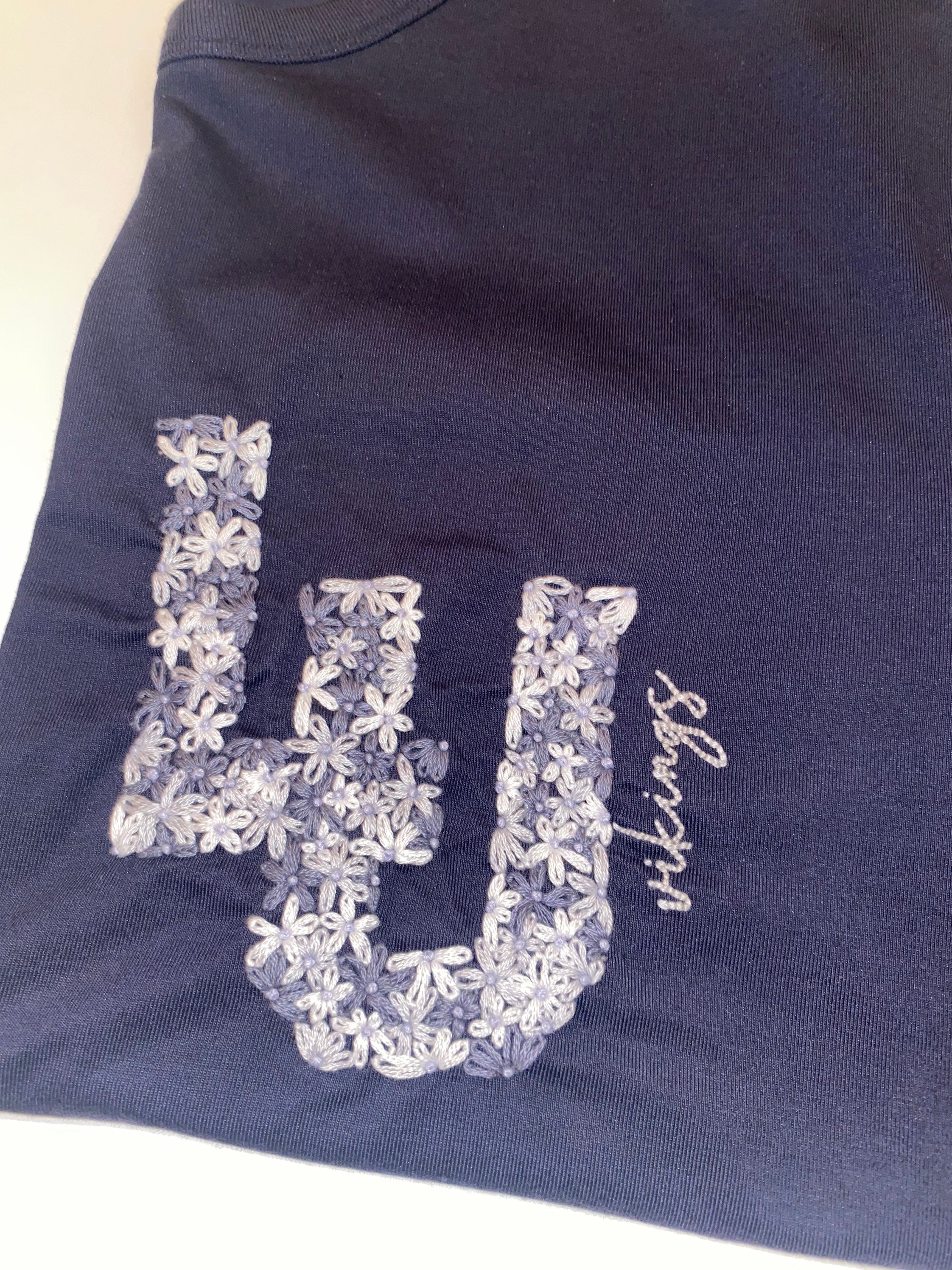 Custom Flower Embroidered School Shirt