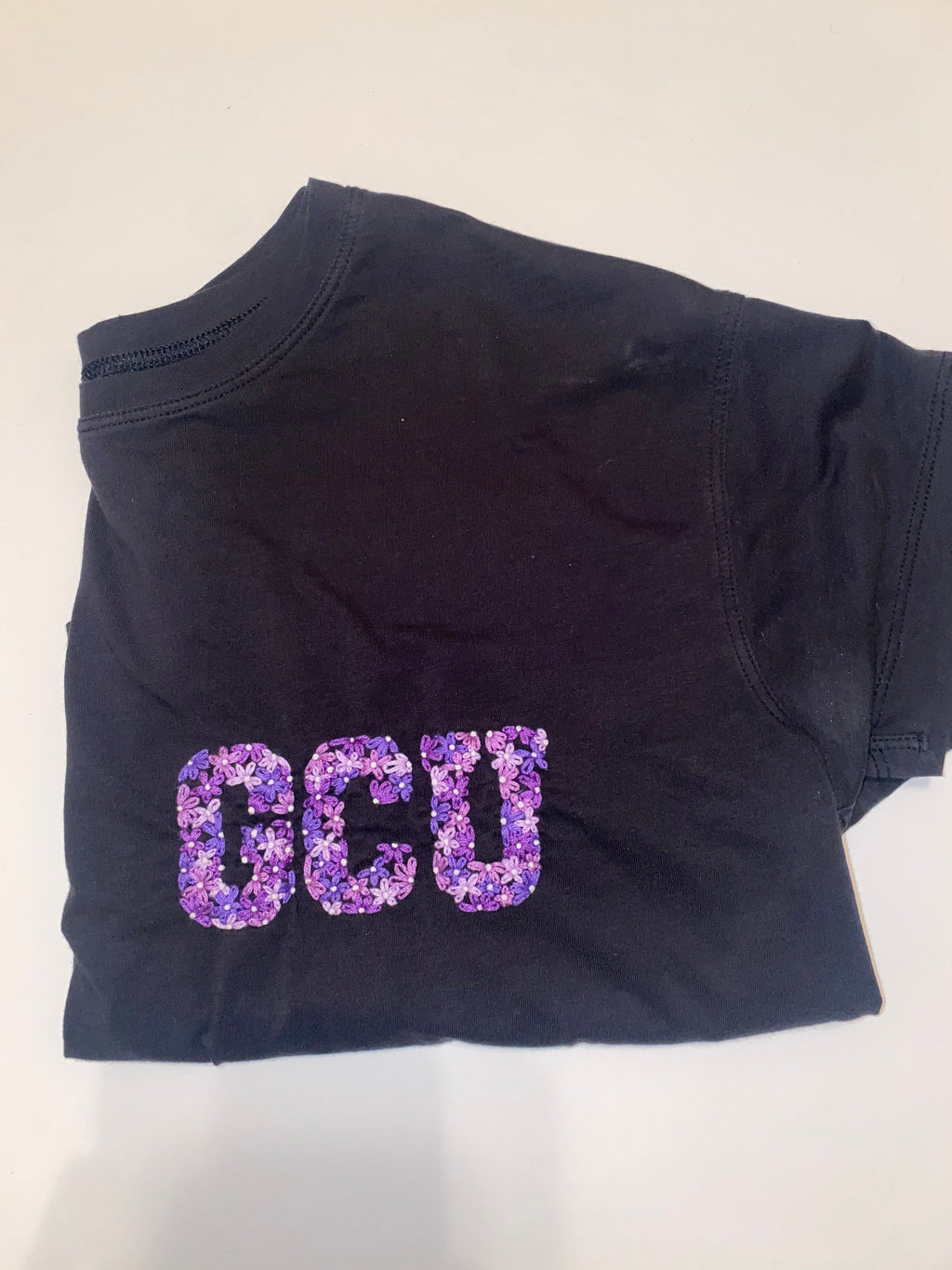 Custom Flower Embroidered School Shirt