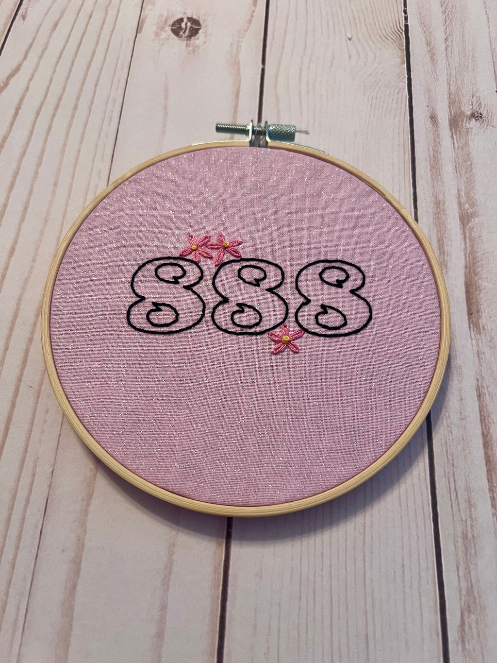Angel Number 888 Finished Embroidery