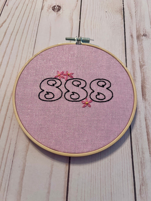Angel Number 888 Finished Embroidery