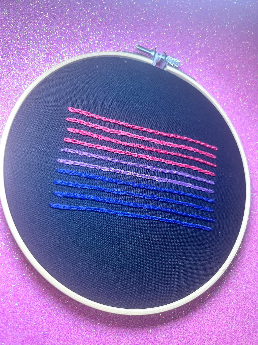 Bisexual Pride Flag 6” Embroidery
