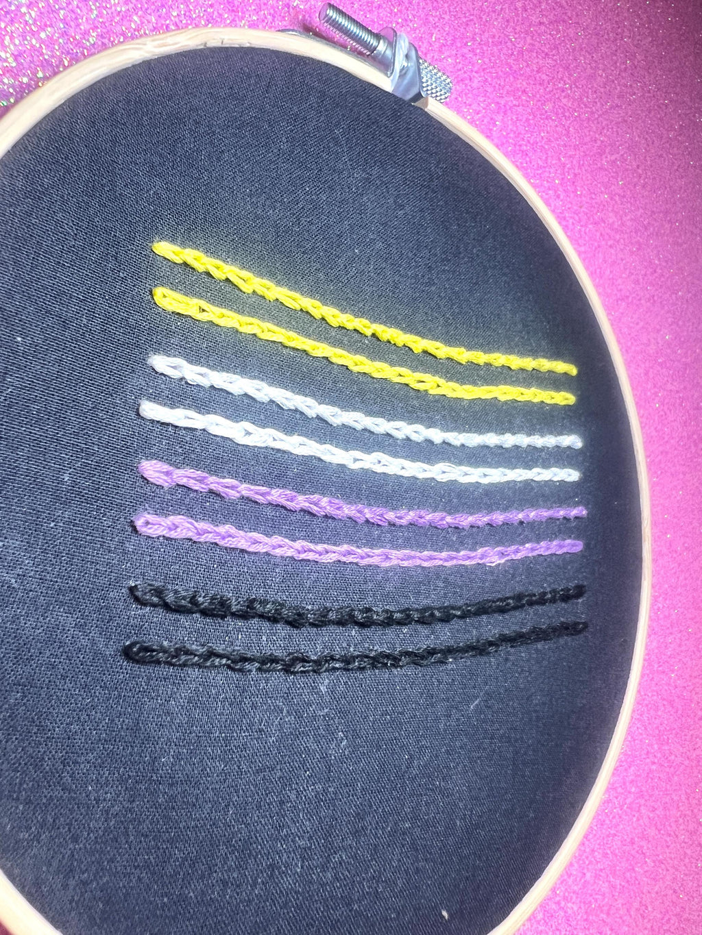 Non-binary Pride Flag 6” Embroidery