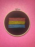 Pansexual Pride Flag 6” Embroidery