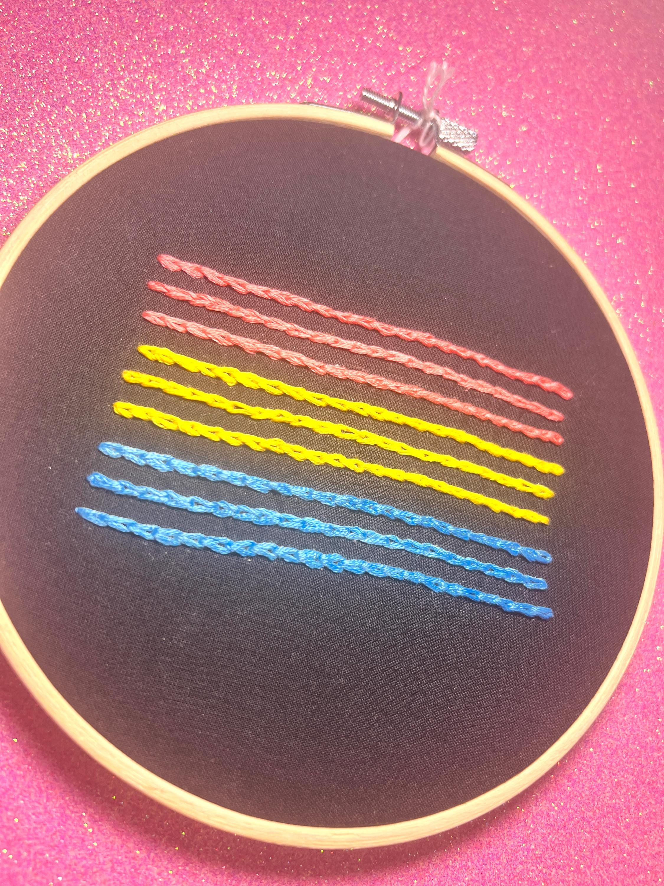 Pansexual Pride Flag 6” Embroidery