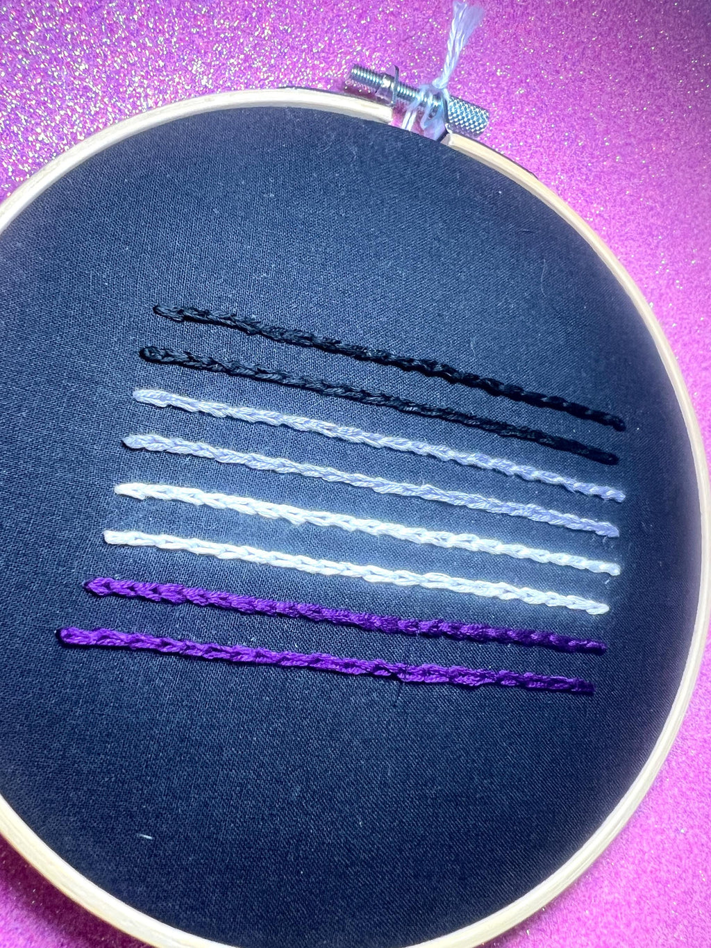 Asexual Pride Flag 6” Embroidery