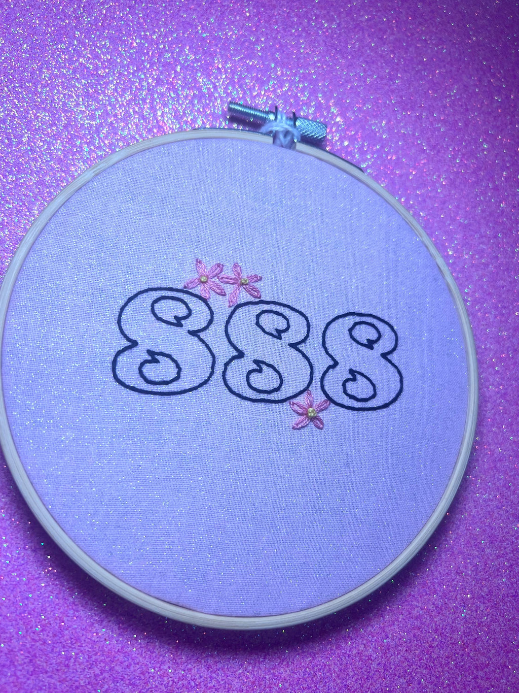 Angel Number 888 Finished Embroidery
