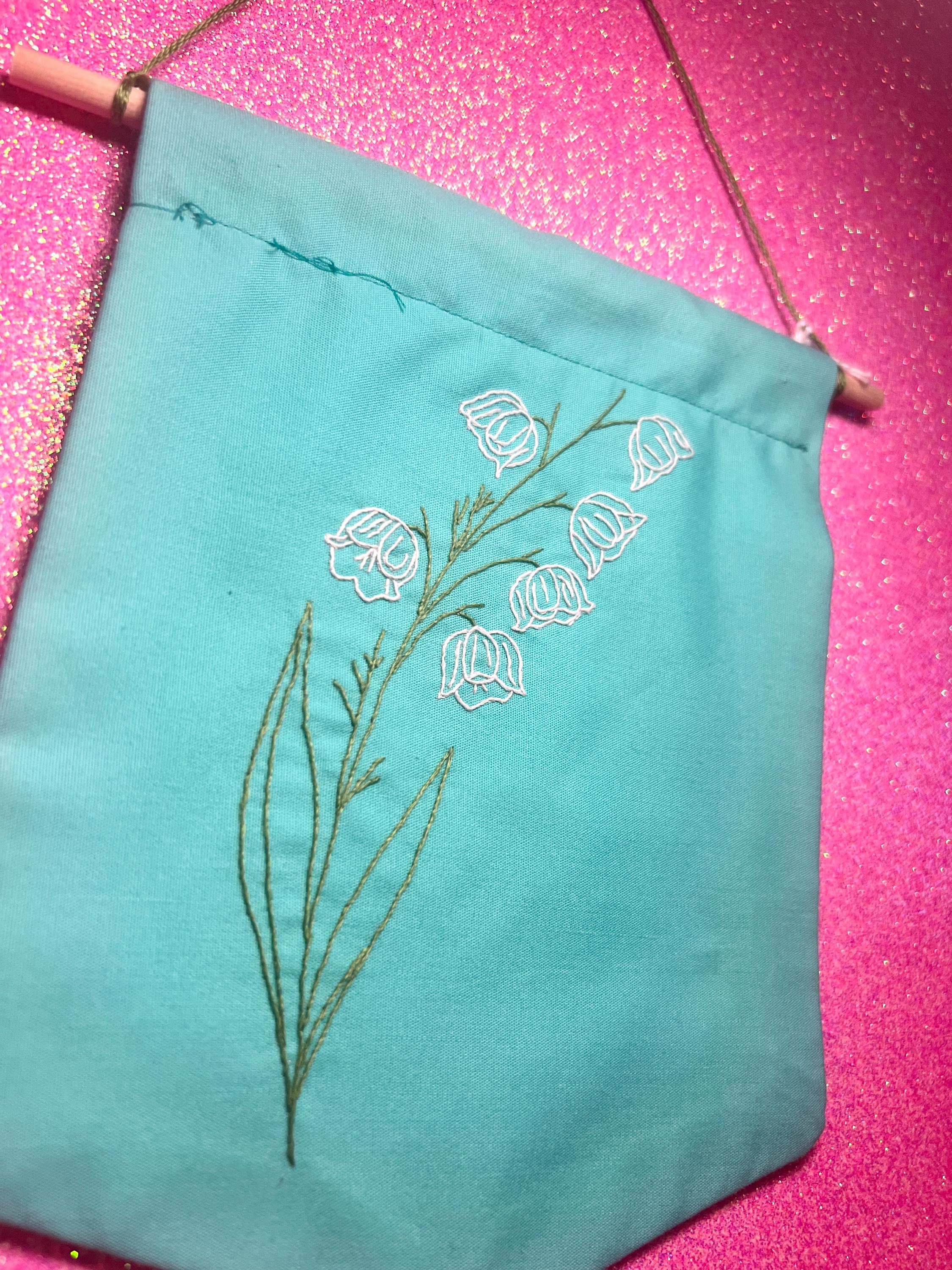 Fineline Lillies of the Valley Embroidered Wall Hanging