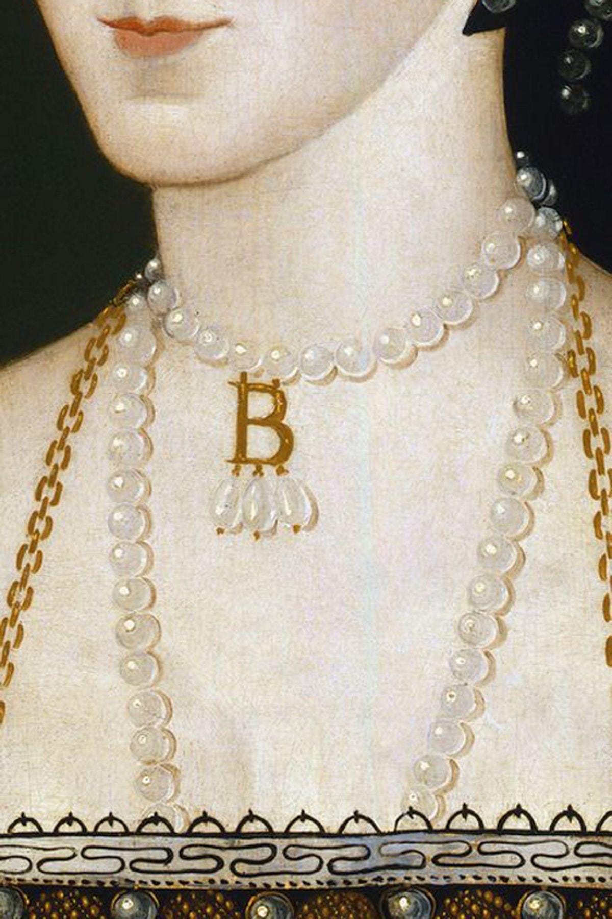 Anne Boleyn Monogram B Needlepoint Canvas