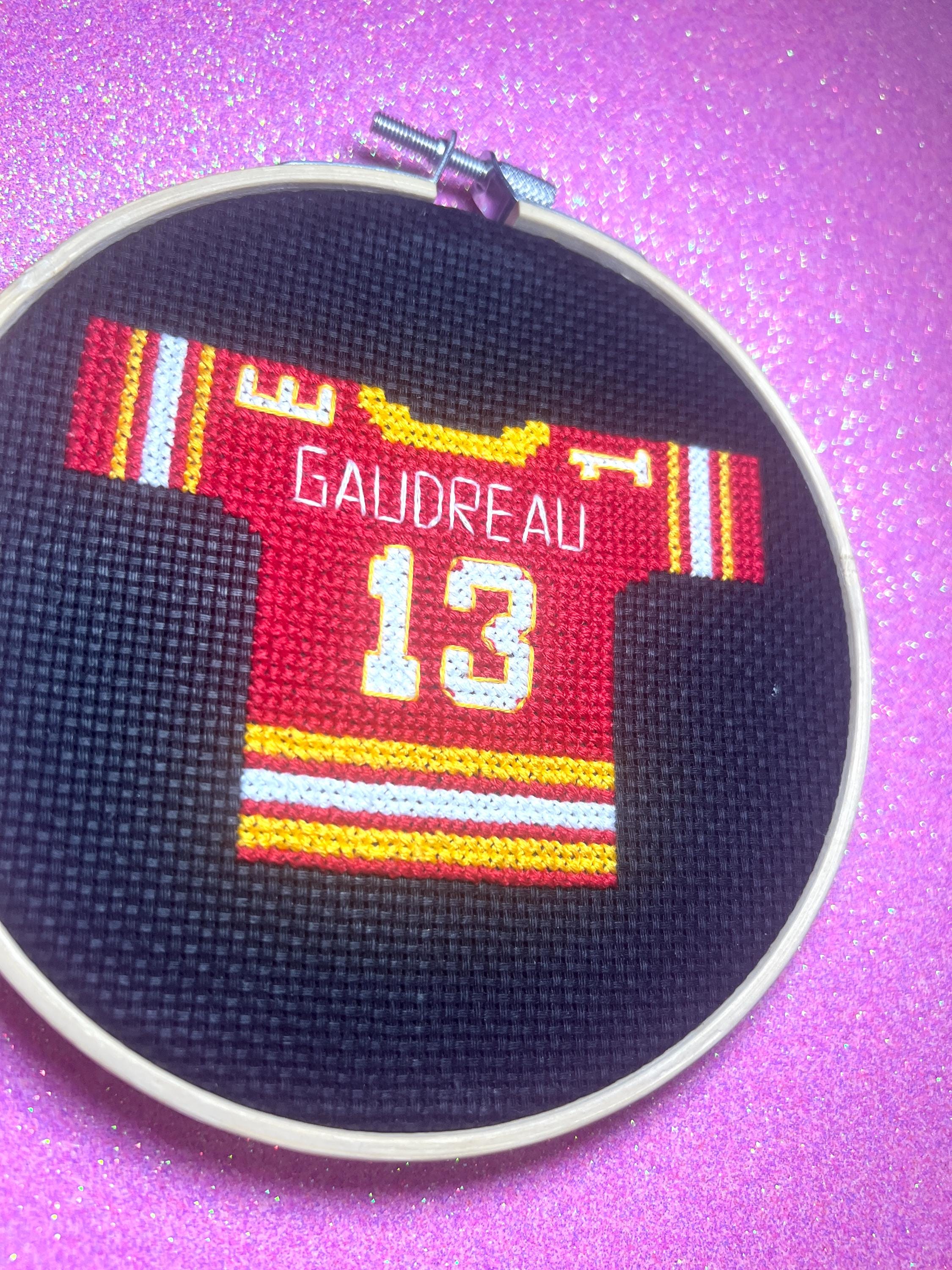 Johnny Gadreau Inspired Hockey Jersey Finished Cross Stitch