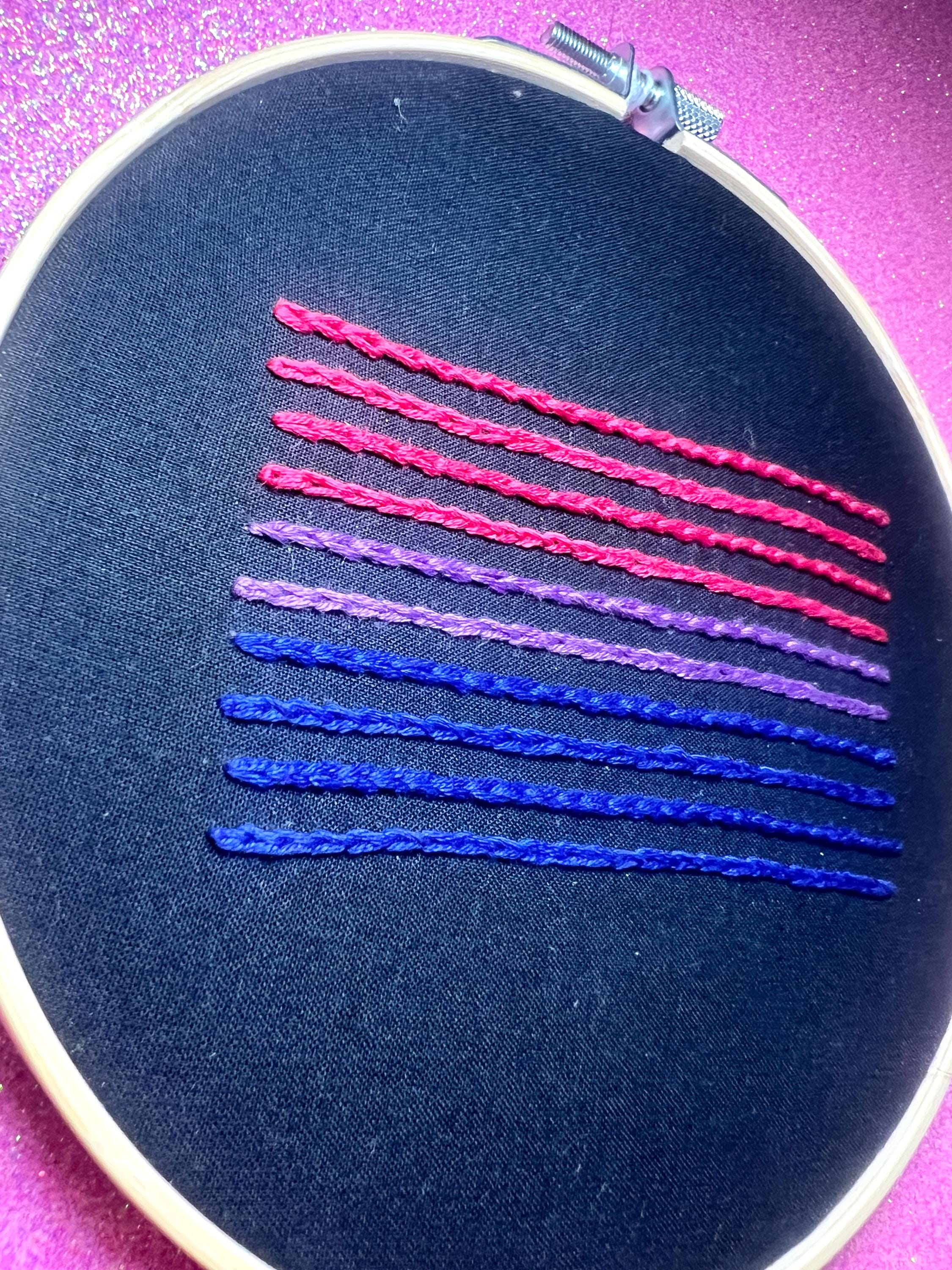 Bisexual Pride Flag 6” Embroidery