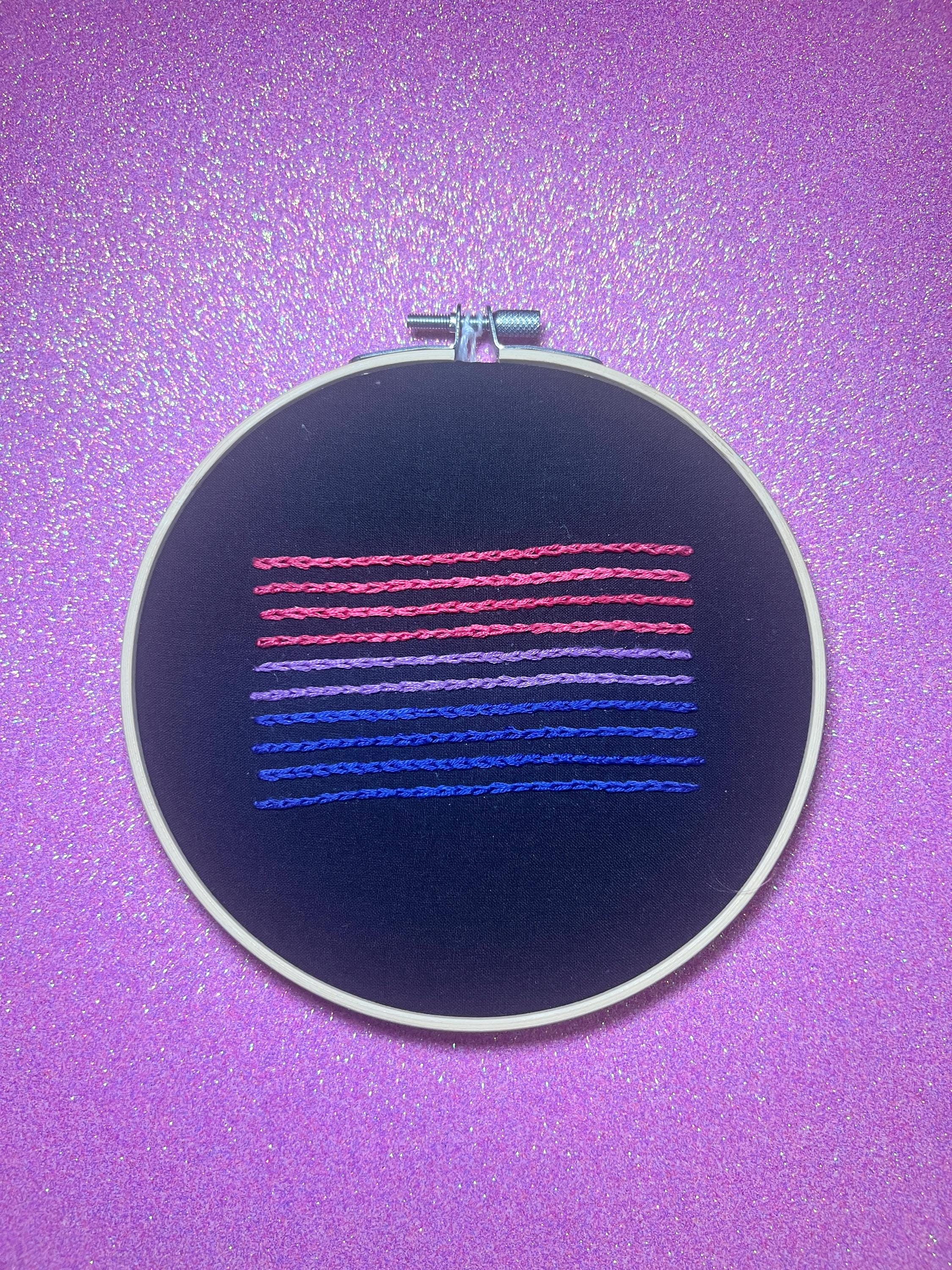 Bisexual Pride Flag 6” Embroidery