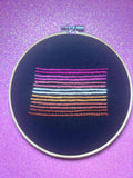 Lesbian Pride Flag 6” Embroidery