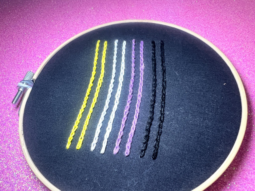 Non-binary Pride Flag 6” Embroidery