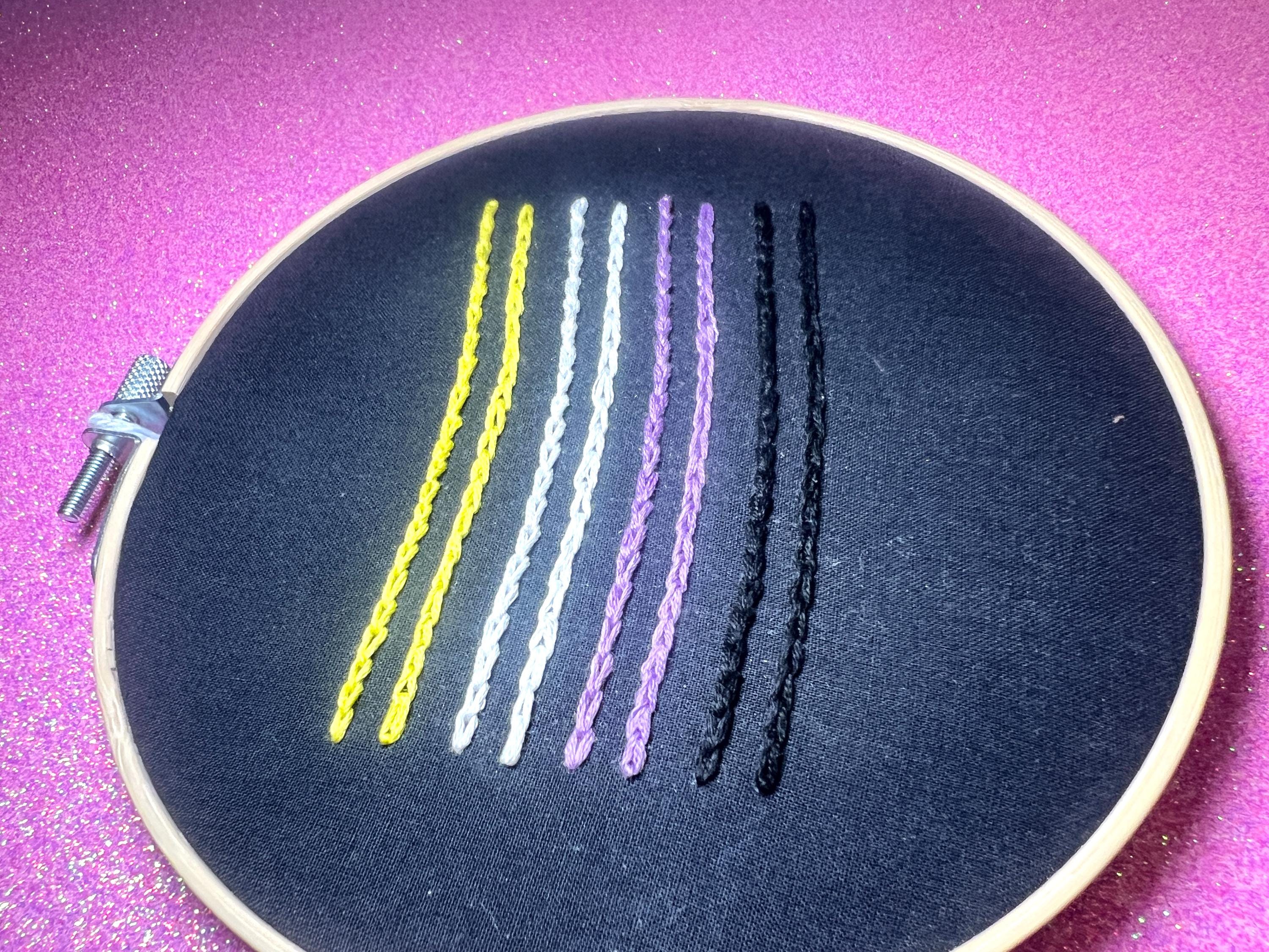 Non-binary Pride Flag 6” Embroidery