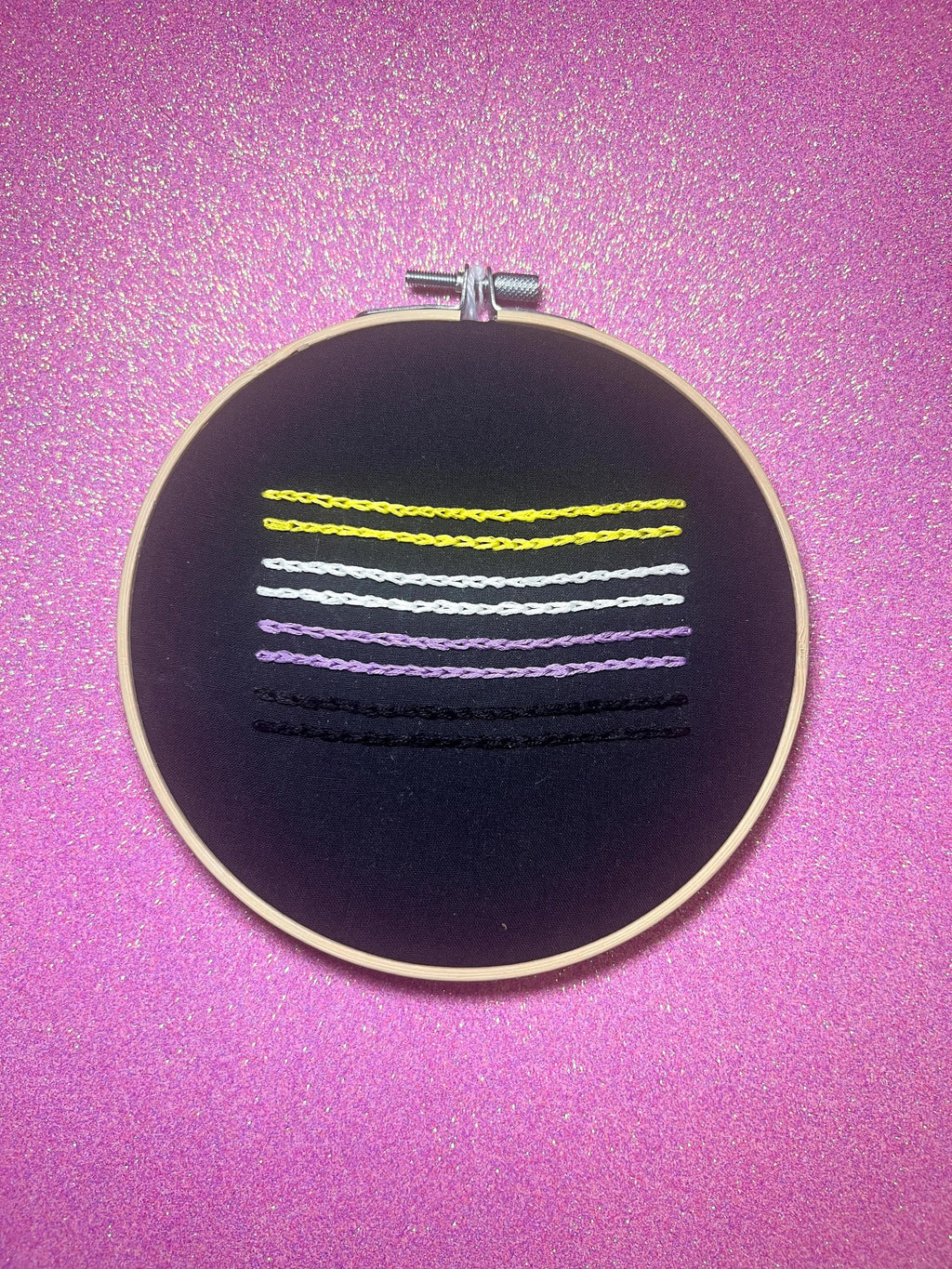 Non-binary Pride Flag 6” Embroidery