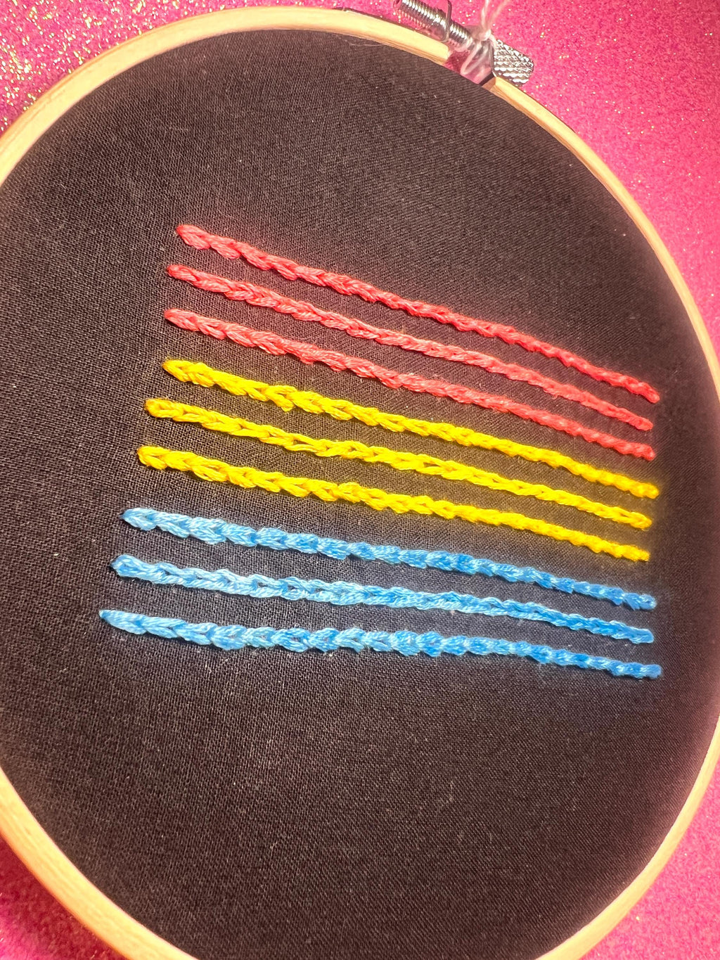 Pansexual Pride Flag 6” Embroidery