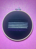 Asexual Pride Flag 6” Embroidery