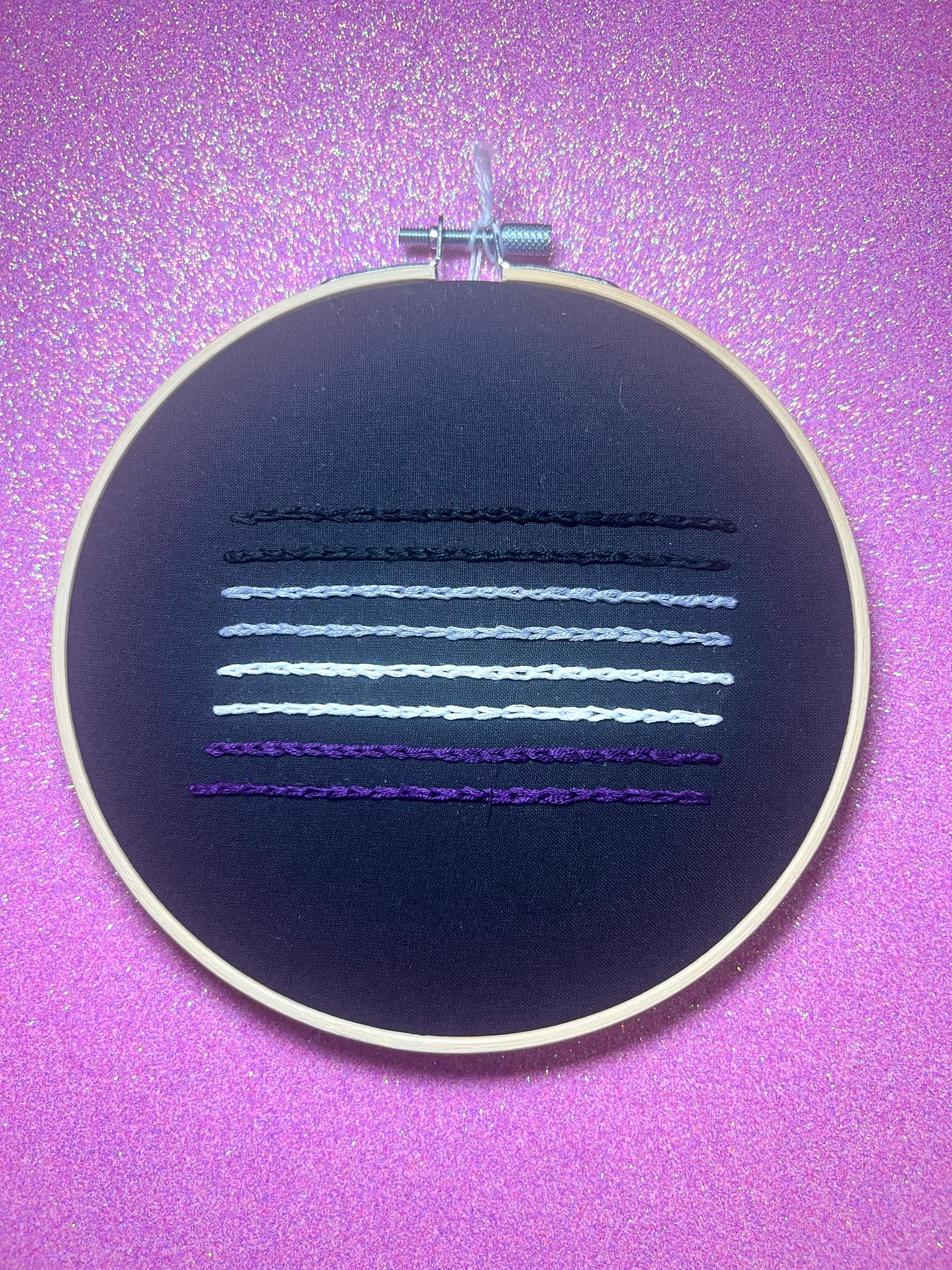 Asexual Pride Flag 6” Embroidery