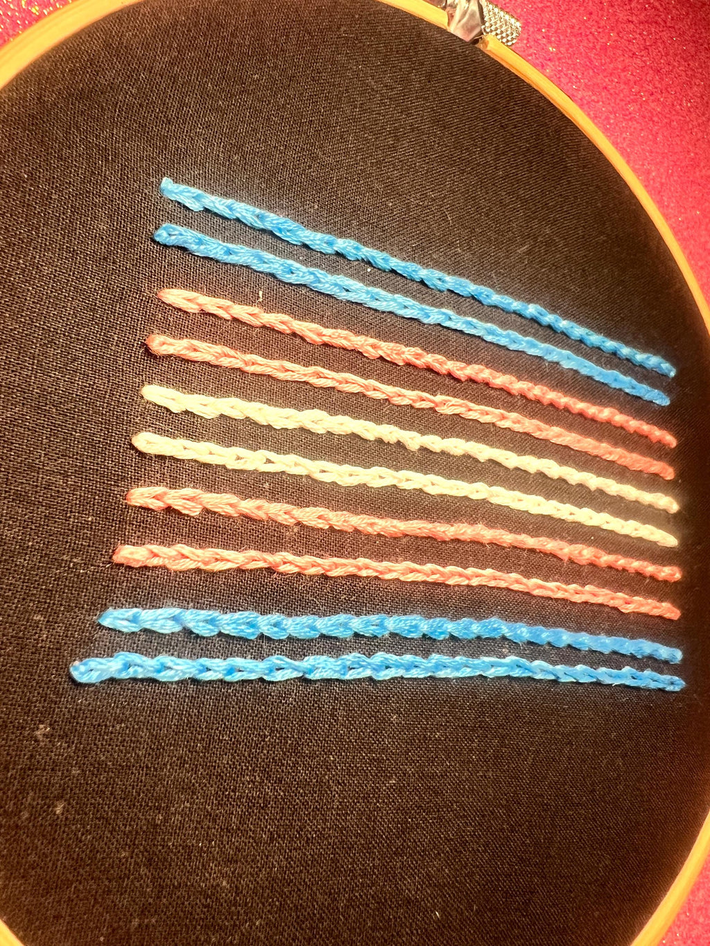 Trans Pride Flag 6” Embroidery