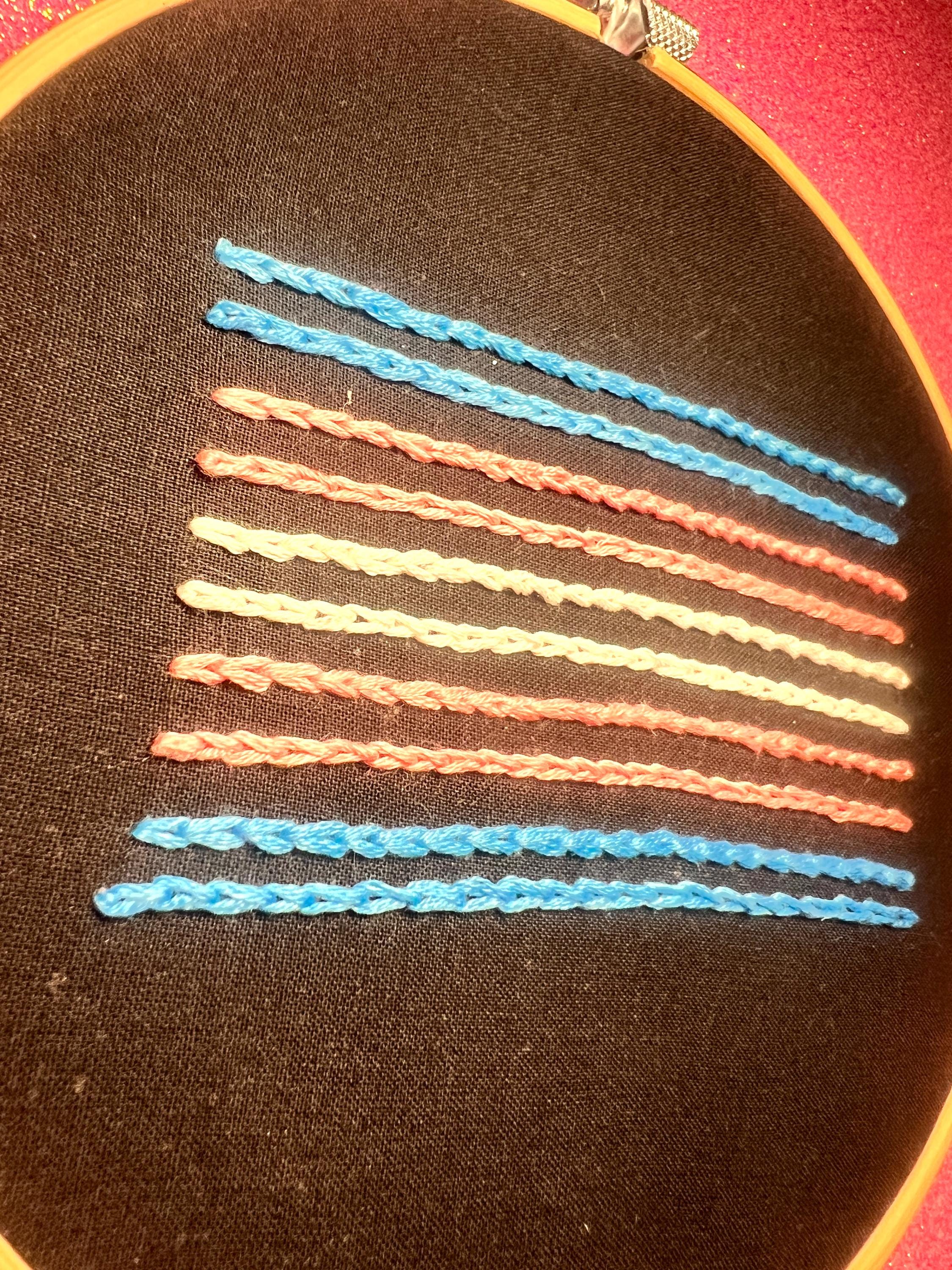 Trans Pride Flag 6” Embroidery