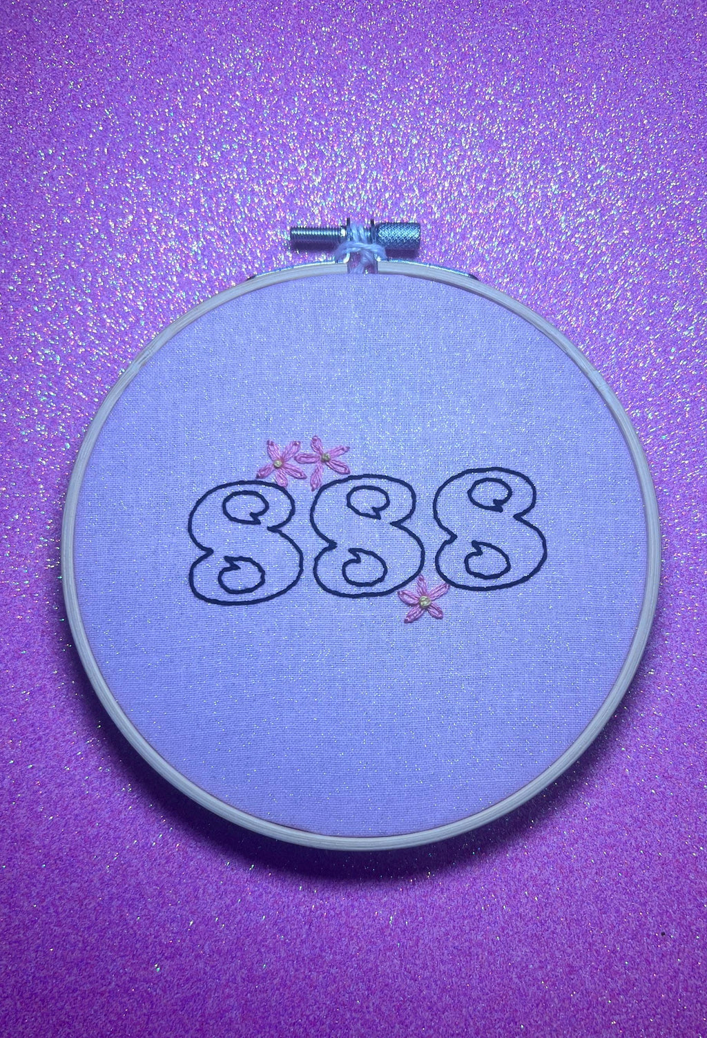 Angel Number 888 Finished Embroidery
