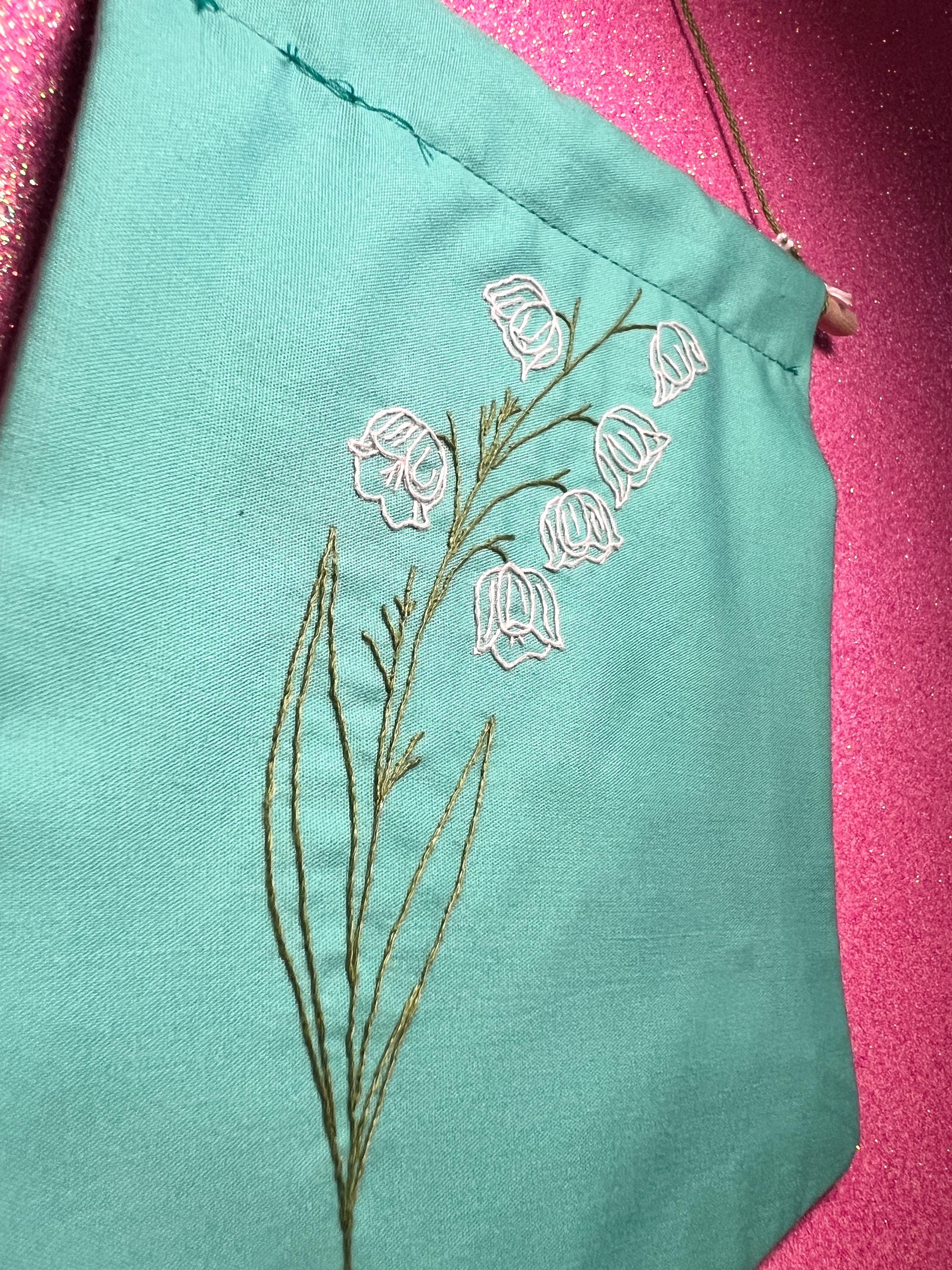 Fineline Lillies of the Valley Embroidered Wall Hanging