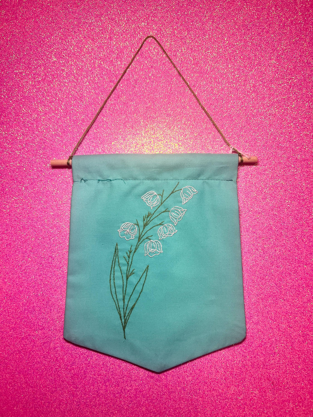 Fineline Lillies of the Valley Embroidered Wall Hanging
