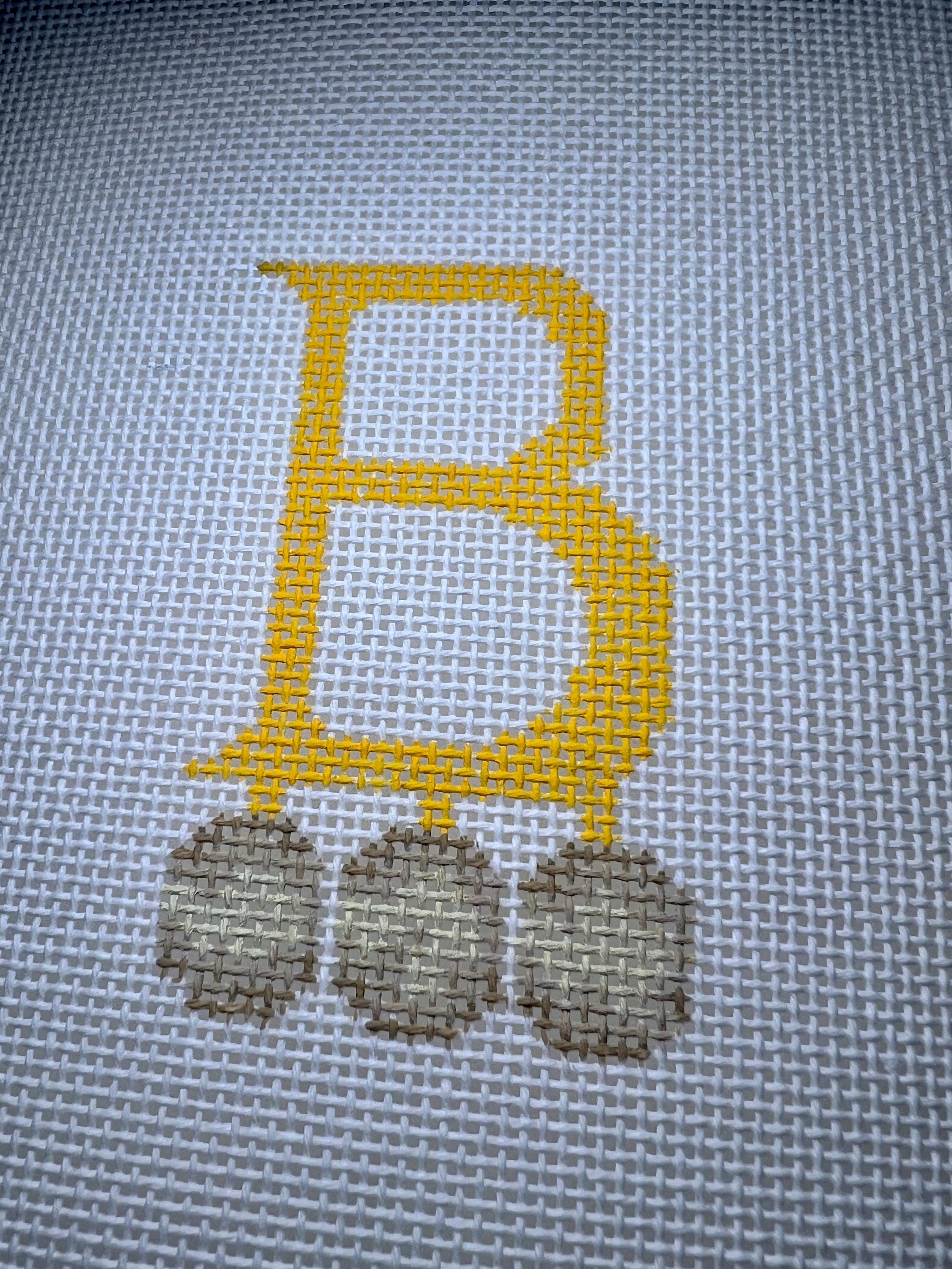 Anne Boleyn Monogram B Needlepoint Canvas