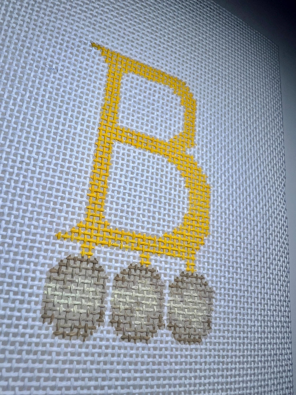 Anne Boleyn Monogram B Needlepoint Canvas