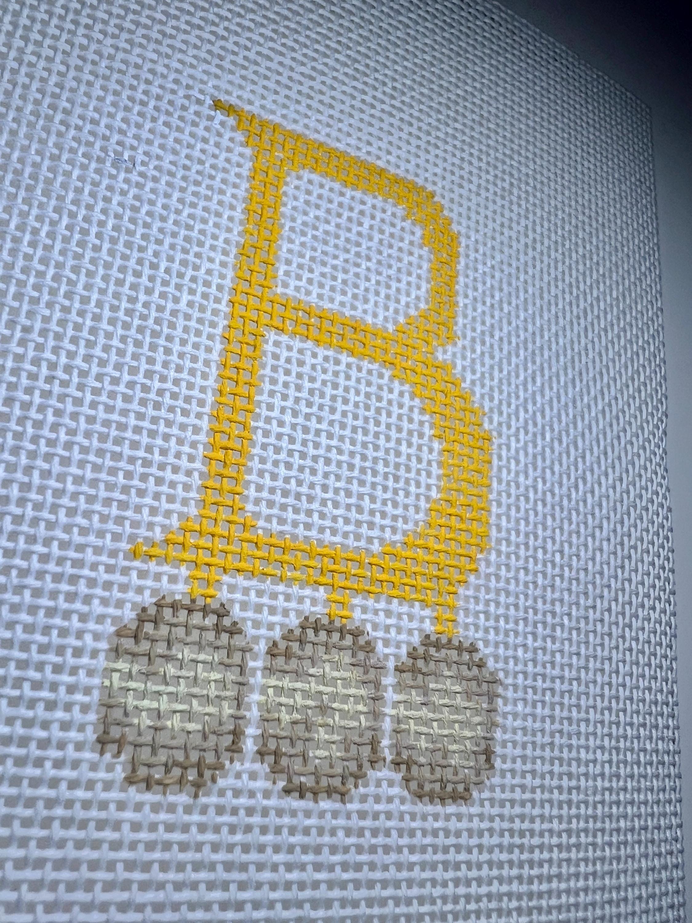 Anne Boleyn Monogram B Needlepoint Canvas