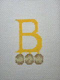 Anne Boleyn Monogram B Needlepoint Canvas