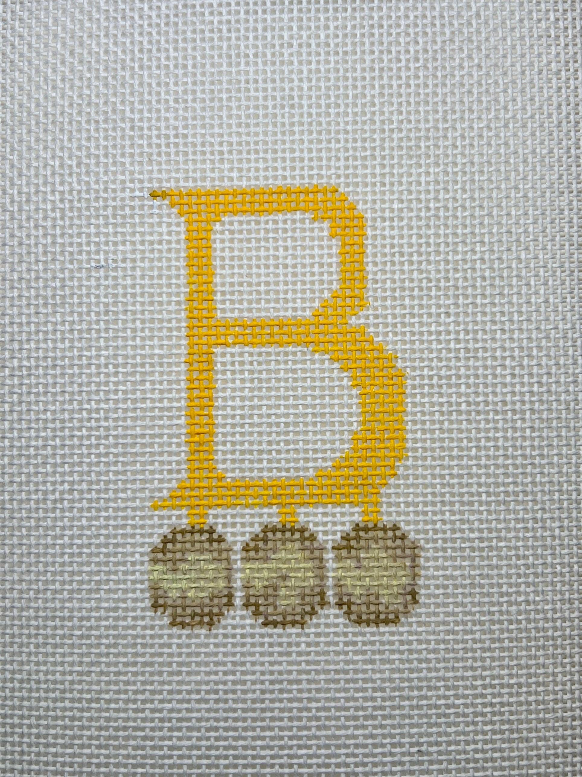 Anne Boleyn Monogram B Needlepoint Canvas