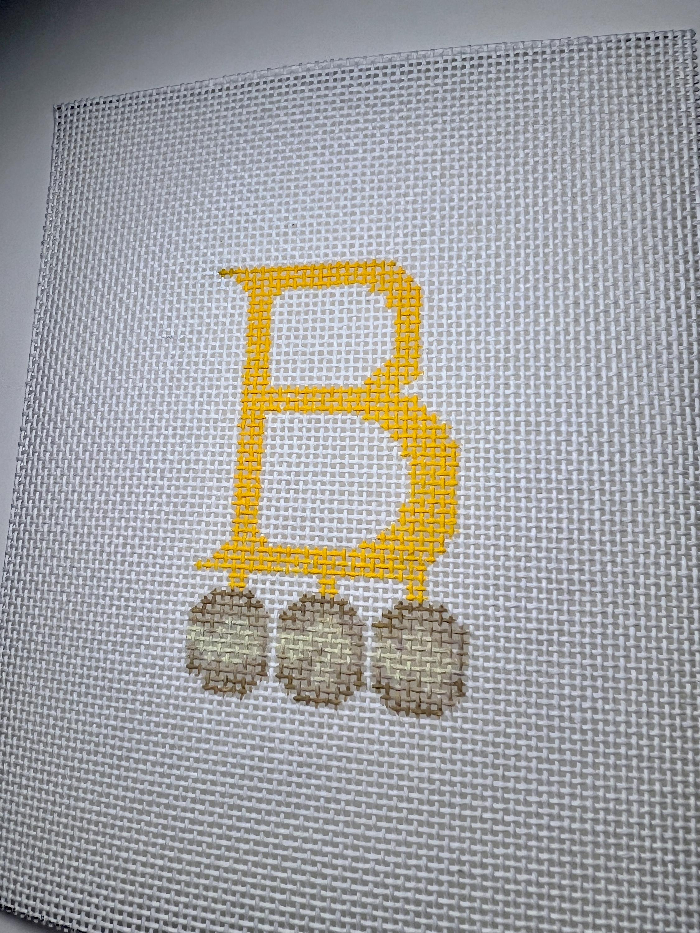 Anne Boleyn Monogram B Needlepoint Canvas