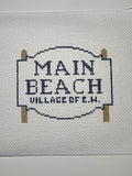 Main Beach East Hampton Sign Needlepoint Canvas