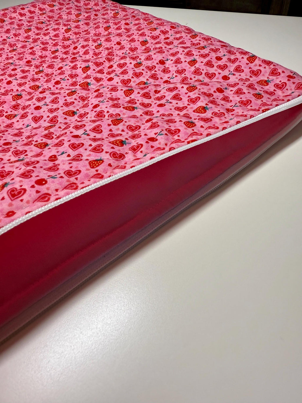Sweet Treat Valentine's Quilted Project Bag – Cherry Strawberry Print