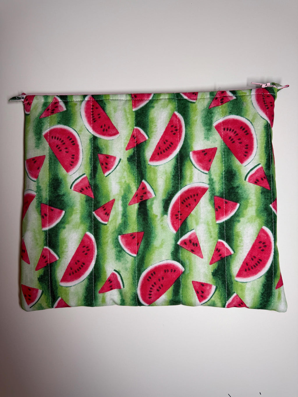 Watermelon Quilted Needlpoint/Crafting Zipper Project Bag 10” x 12”