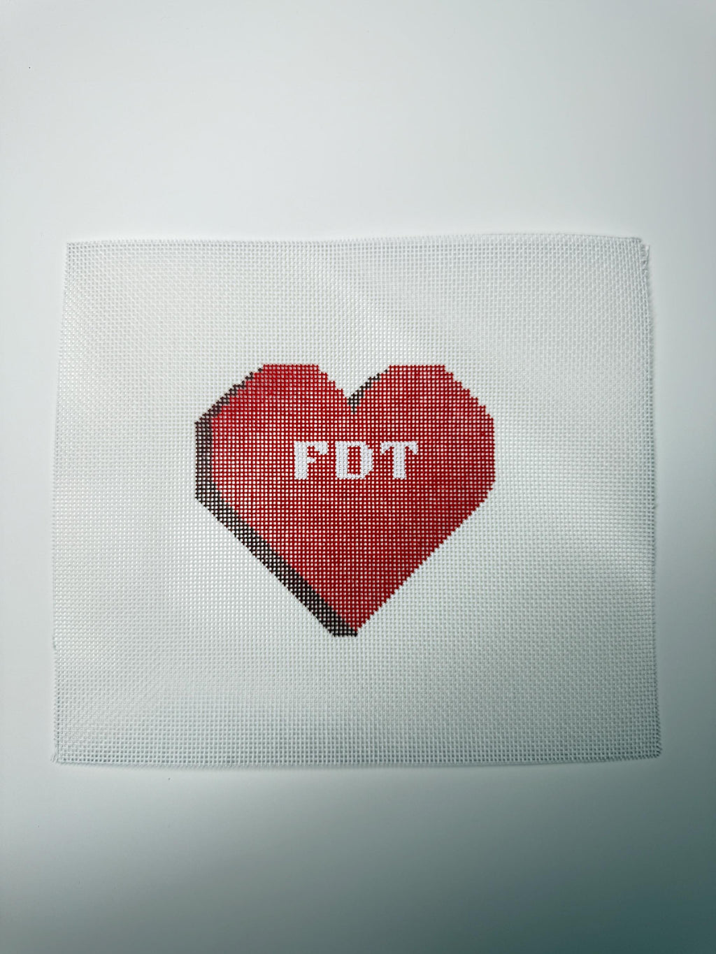 FDT Conversation Heart Hand Painted Needlepoint Canvas