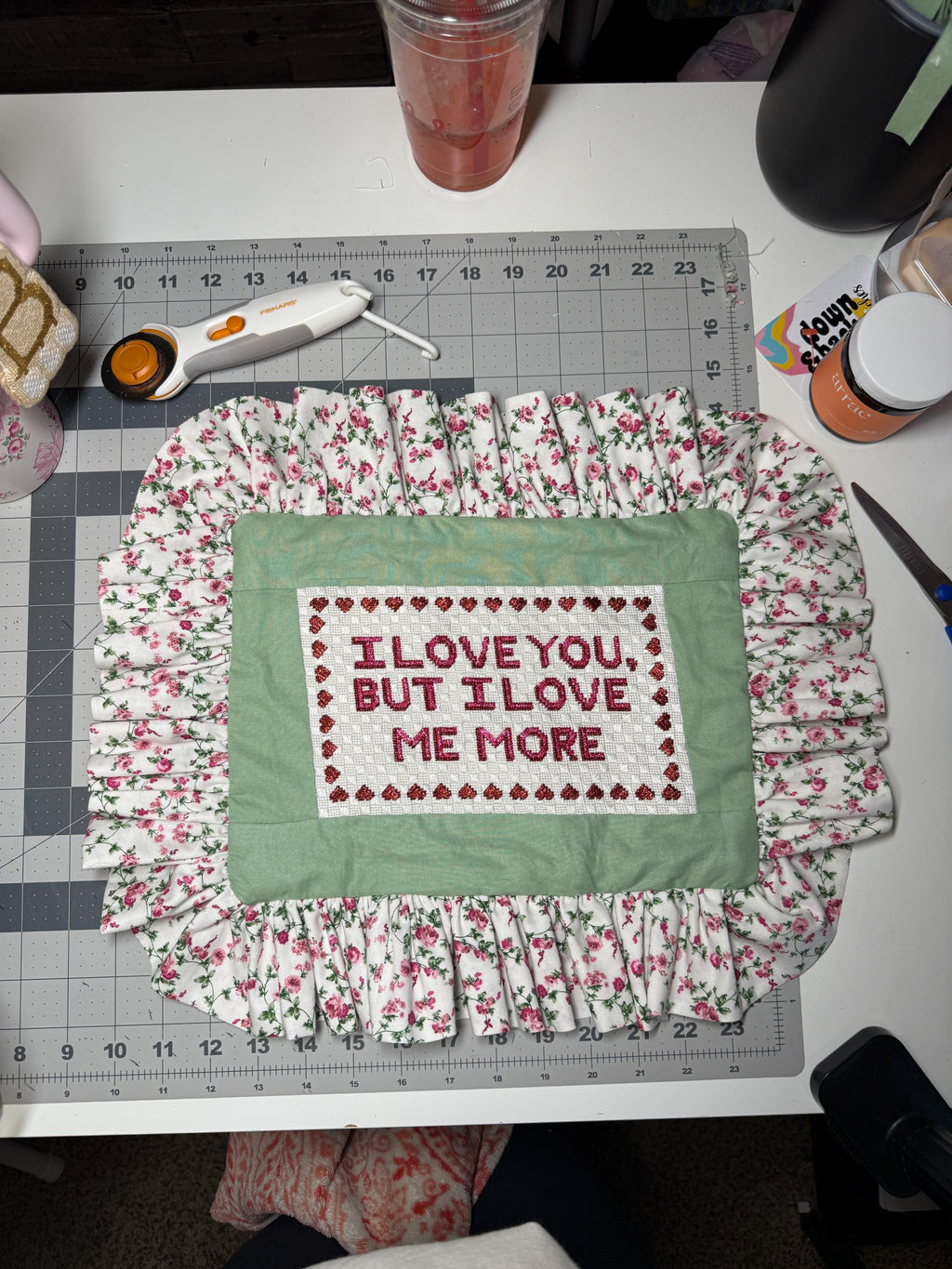 Needlepoint Ruffle Pillow Finishing PDF Instructions - Step by Step with Photos