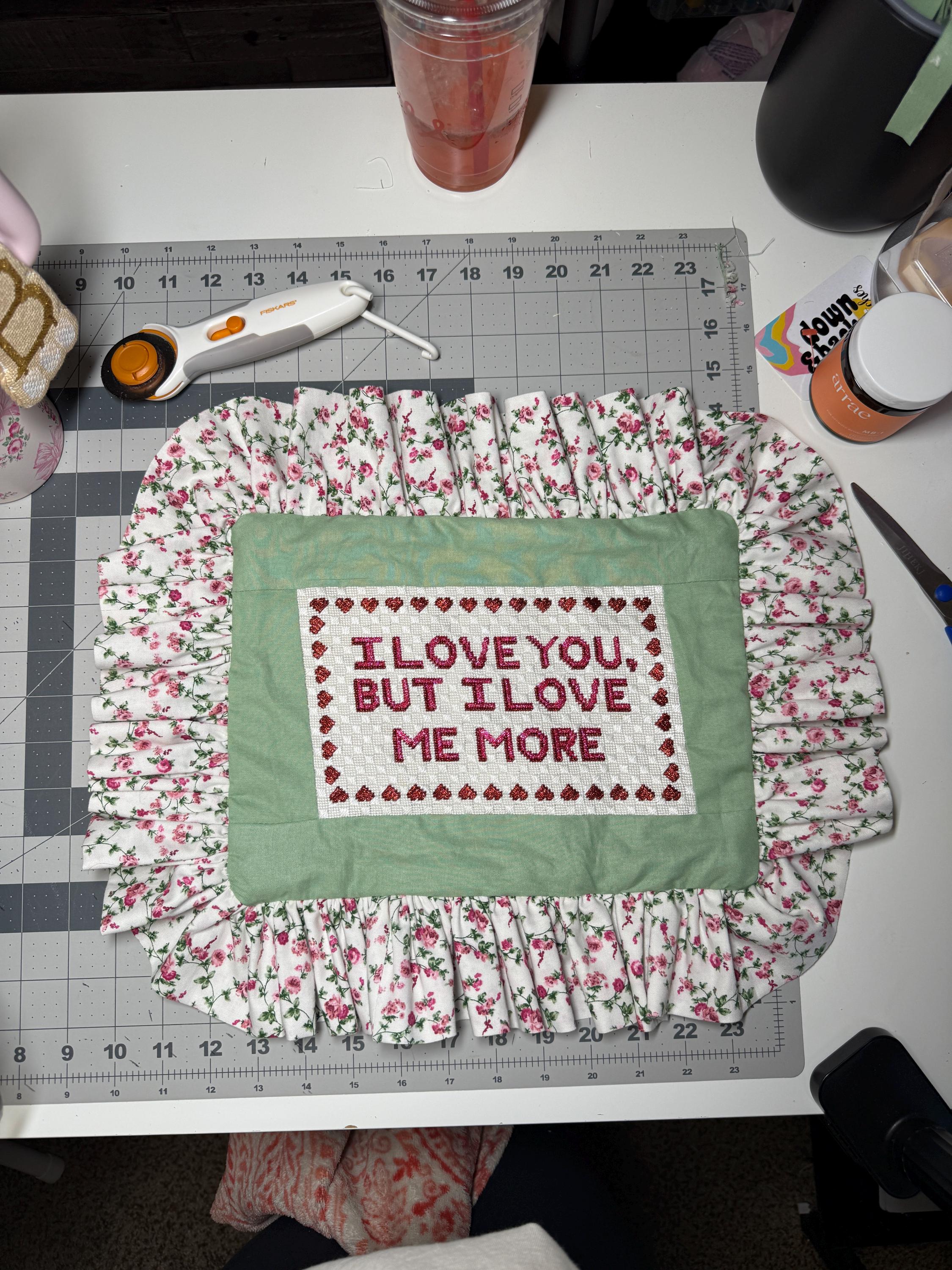 Needlepoint Ruffle Pillow Finishing PDF Instructions - Step by Step with Photos
