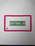 Arizona Scottsdale Road Street Sign Hand Painted Needlepoint Canvas